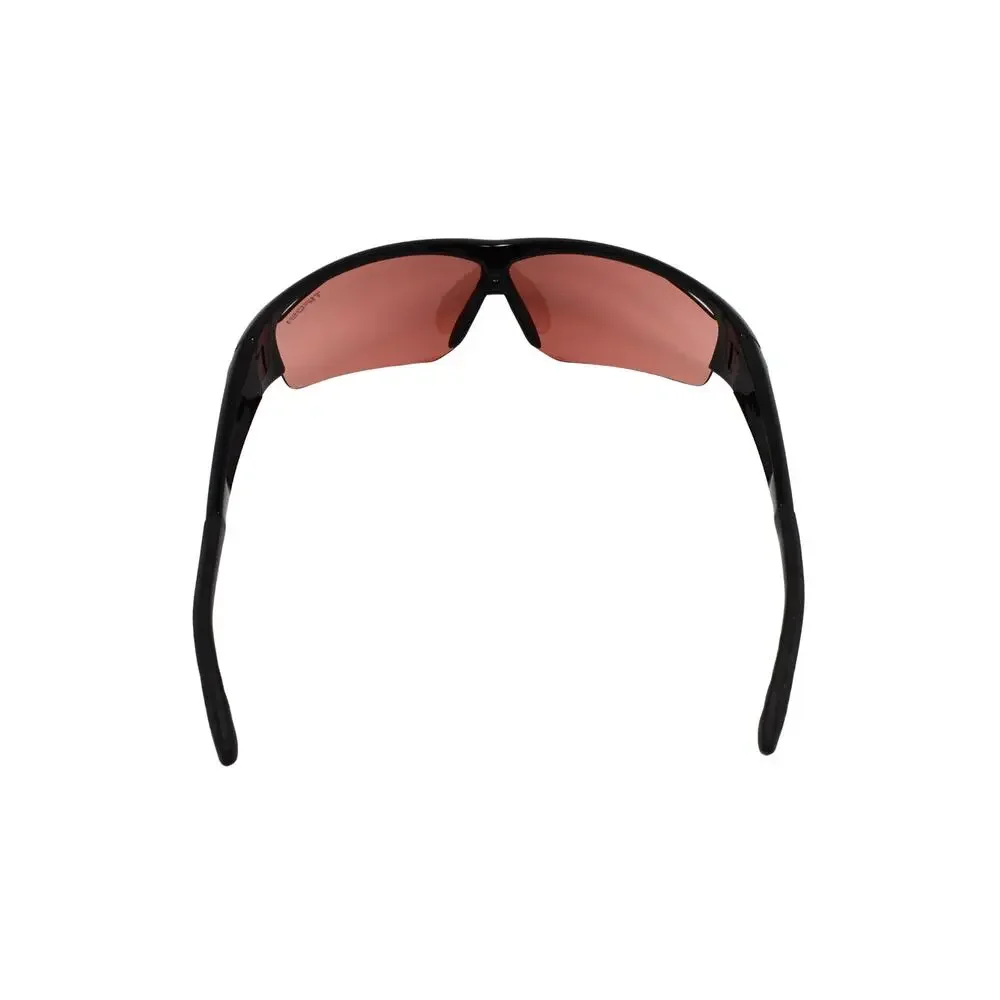 Tifosi Black Frames Orange Lenses Shield Sunglasses - LENSES FAIR / FRAMES GOOD